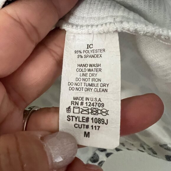 IC Connie K White Black Polka Dot Wired Collar Artsy Crinkle Jacket Size Medium - Picture 8 of 9